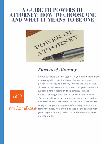 A Guide to Powers of Attorney