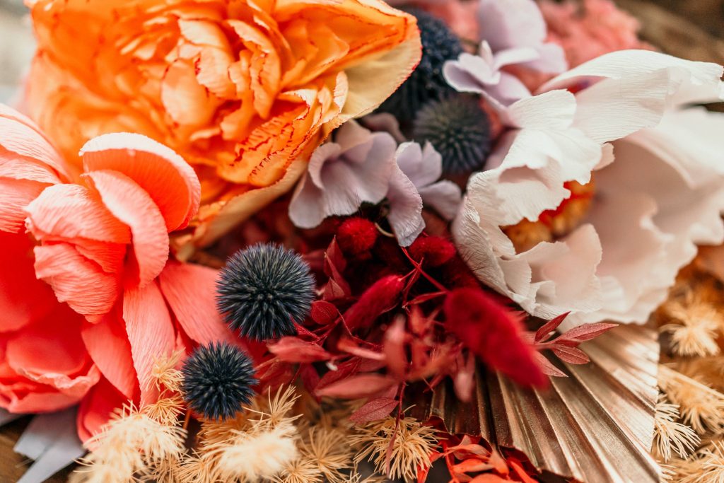 bouquet of fake flowers